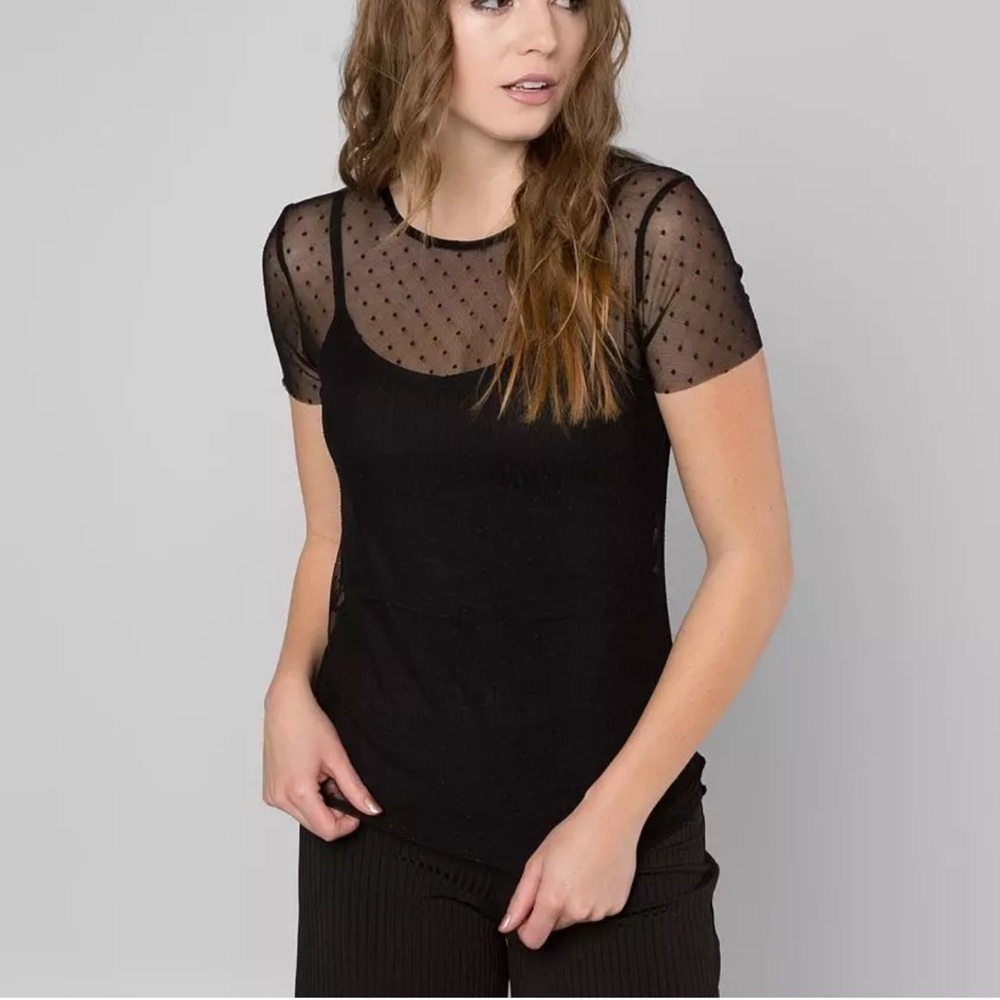 Sheer Black Women's Top